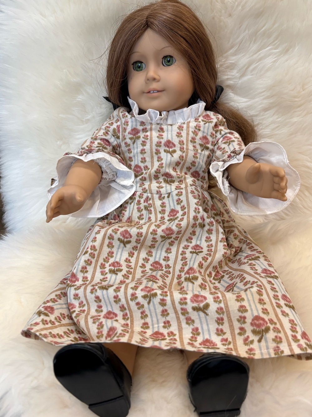 Classic American Girl Doll in Cream and Pink Dress